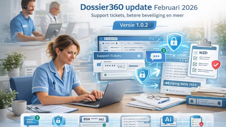 Dossier360 update: support tickets, betere beveiliging en meer